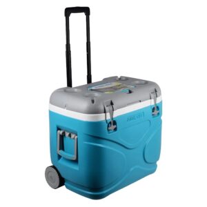 NEVERA 45LT RUEDAS Y MANIJA AZUL CIELO